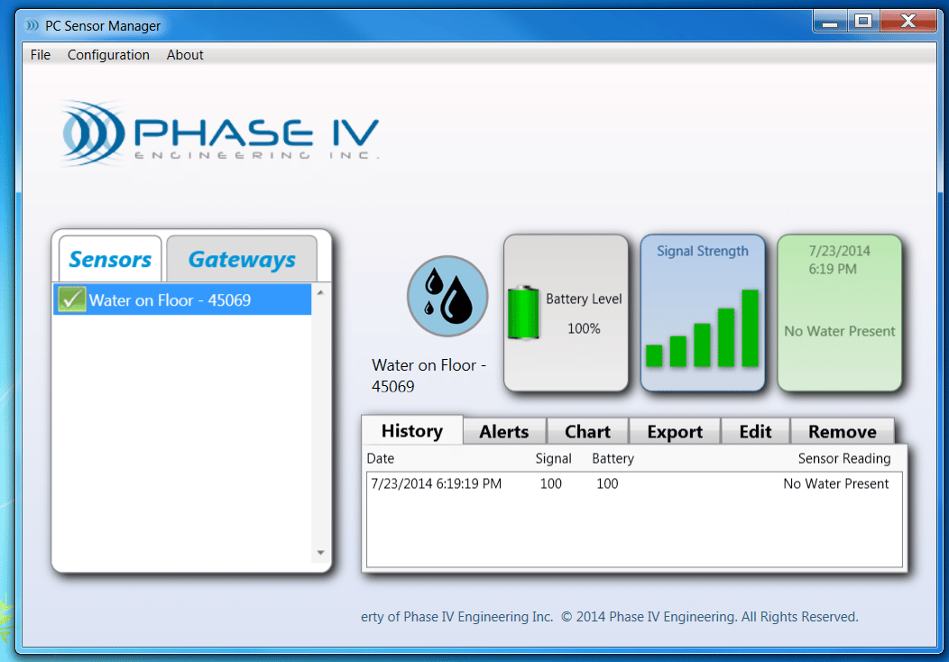 Windows PC Software, PCSensorManager local PC Software Wireless