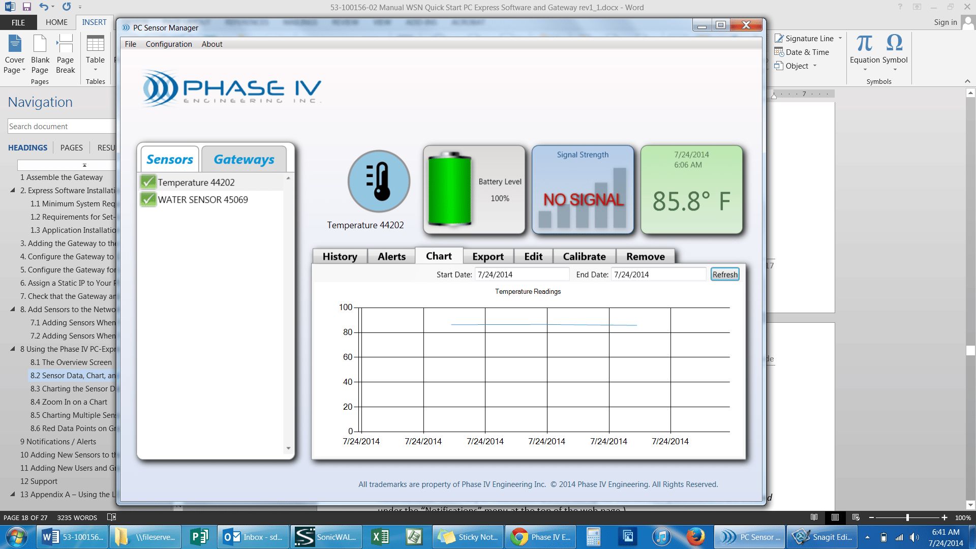 Windows PC Software, PCSensorManager local PC Software Wireless