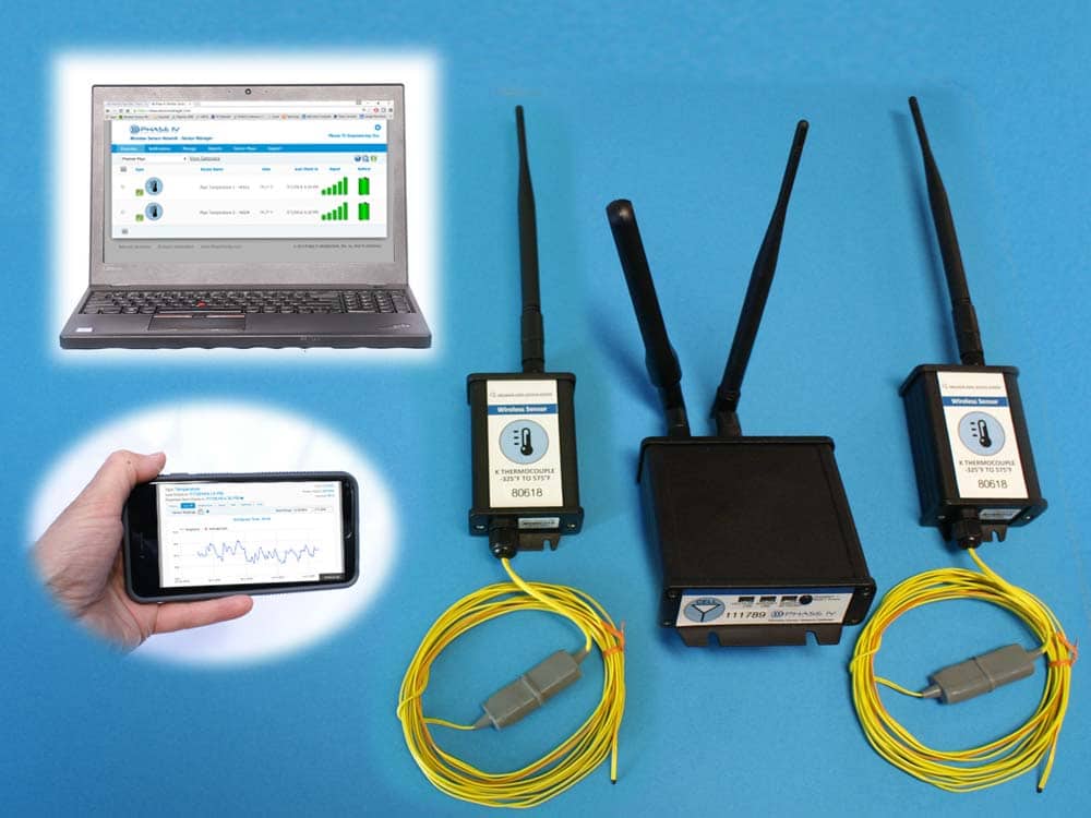 Pipe Liner Wireless Temperature Sensor Network Bundle with Battery