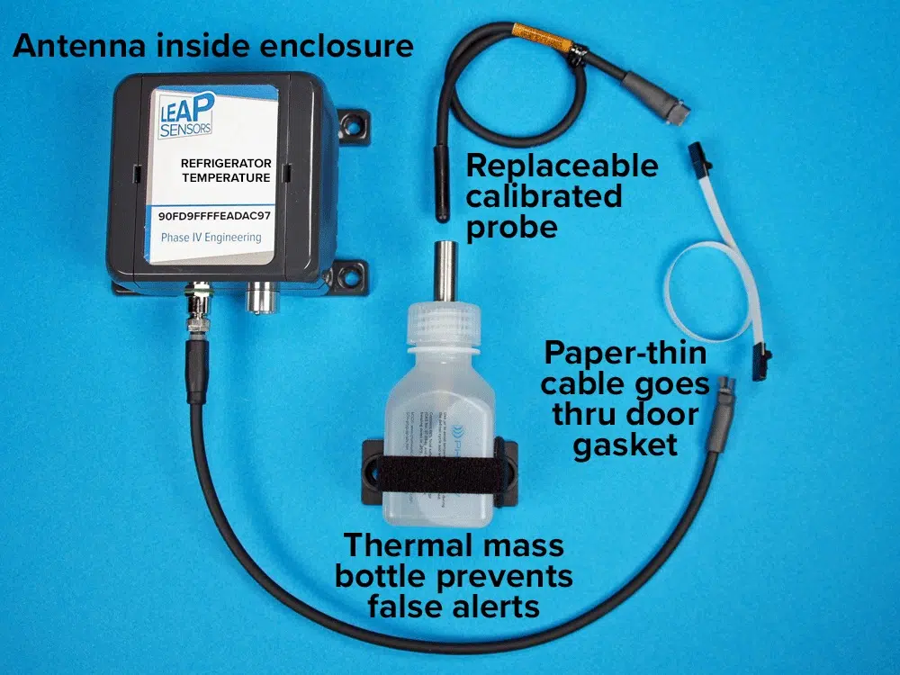 How do you monitor industrial refrigerator temperature?