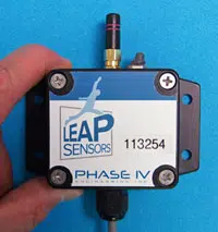 hand holding Leap Sensors wireless sensor transceiver node