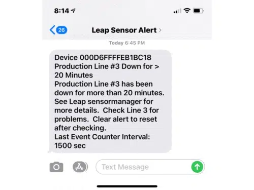 wireless sensor production counter and downtime timer