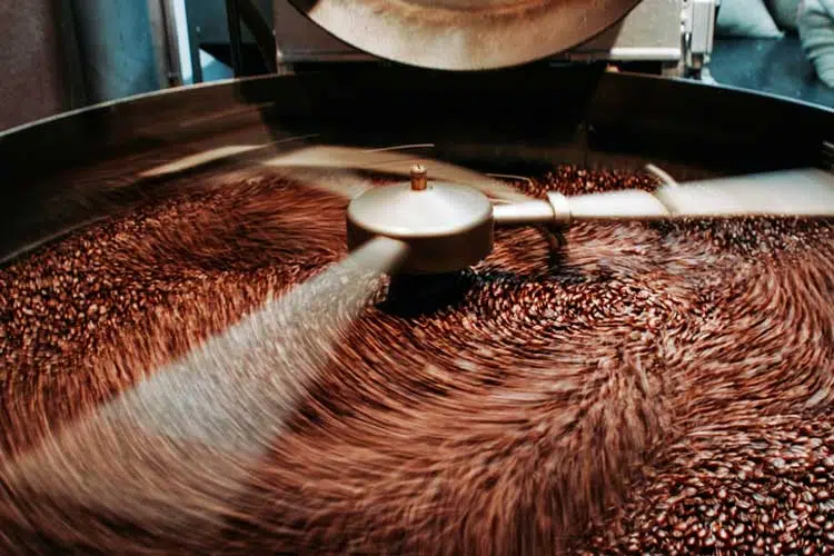 Coffee Beans in a Roaster