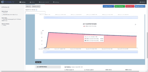 Live Data Graph Pressure