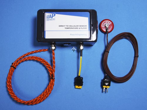 wireless cellular flood and temperature sensor