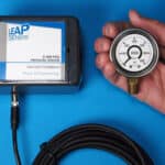 wireless pressure sensor with mechanical gauge