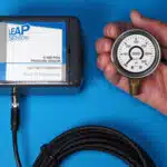 wireless pressure sensor with mechanical gauge