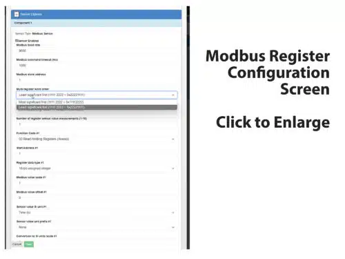 Modbus RTU Config Screen2