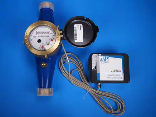 wireless flow sensor in-line pulse counter